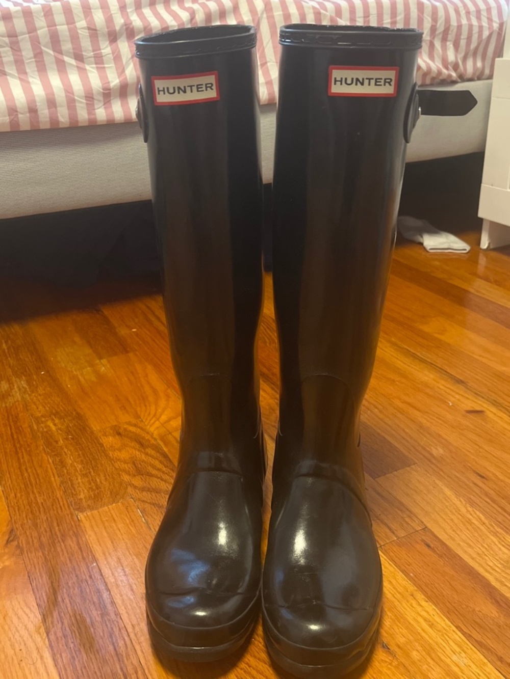 Black Tall Hunter Rainboots